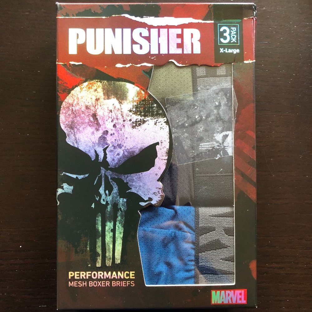 Marvel Punisher Mesh Boxer Briefs 3-Pack XL 40-42